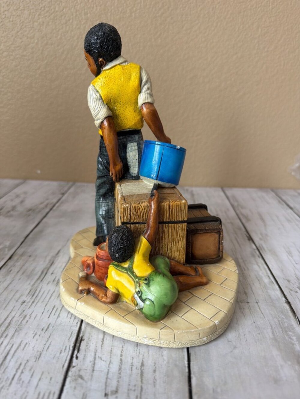 Vintage Naturecraft England Little Cherub Figurine Ref 859 Ceramic Boy Statue - Picture 2 of 16